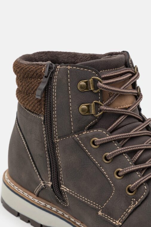 Lace-up Ankle Brown Boots - Image 4