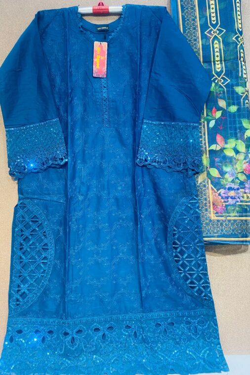 Red / Blue / Purple Dupatta - Image 4