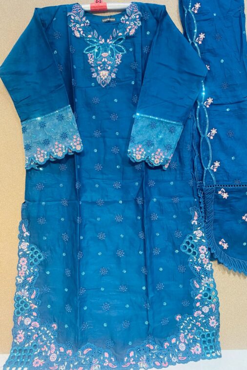 Yellow / Blue Dupatta